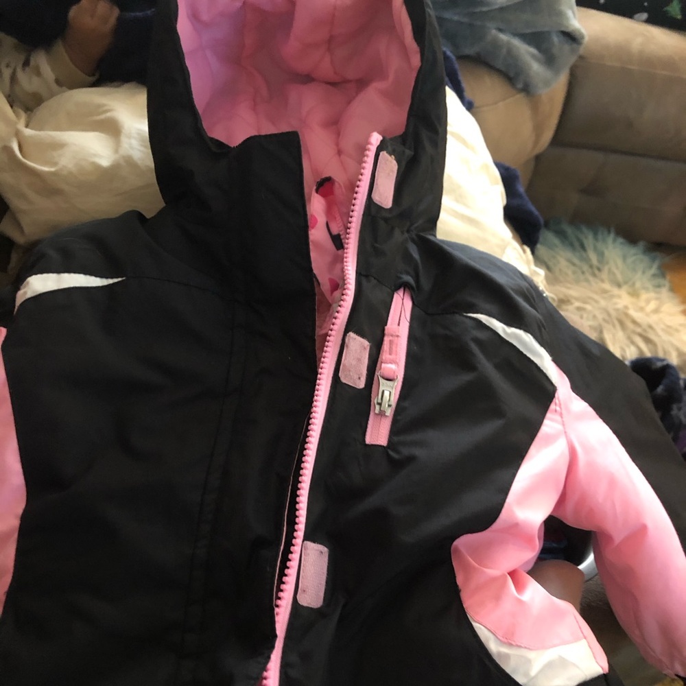 Pink and black 2-1 winter coat